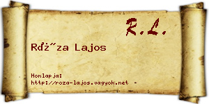 Róza Lajos névjegykártya