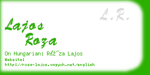 lajos roza business card